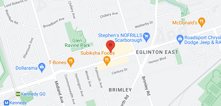 map of 2642 EGLINTON AVE W
